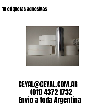 10 etiquetas adhesivas