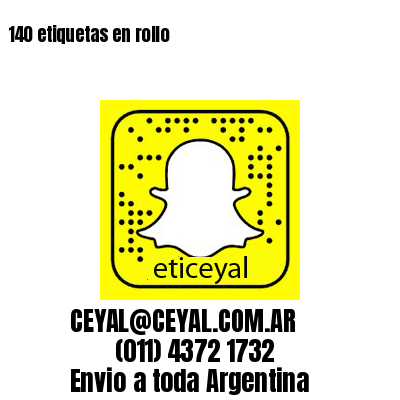 140 etiquetas en rollo