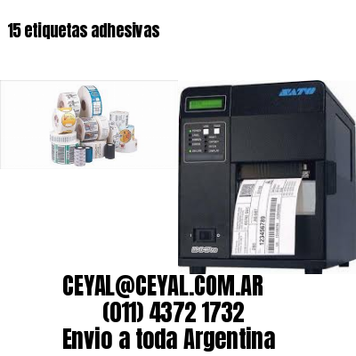 15 etiquetas adhesivas