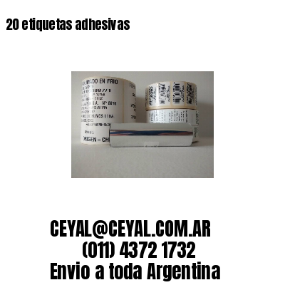 20 etiquetas adhesivas