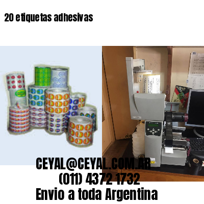 20 etiquetas adhesivas
