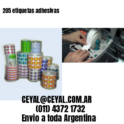 205 etiquetas adhesivas