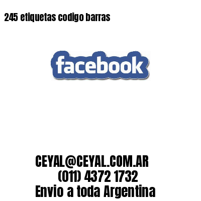 245 etiquetas codigo barras