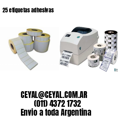 25 etiquetas adhesivas