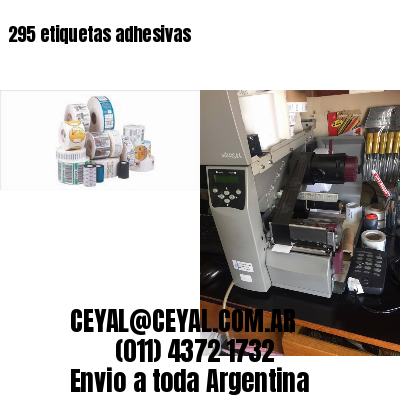 295 etiquetas adhesivas