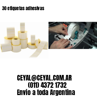 30 etiquetas adhesivas
