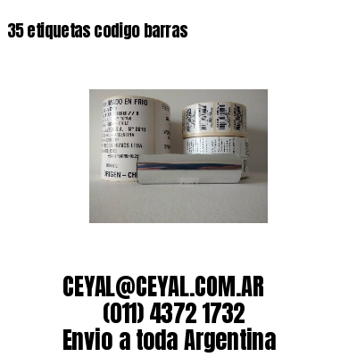 35 etiquetas codigo barras