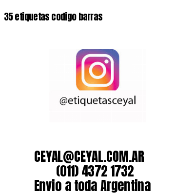 35 etiquetas codigo barras