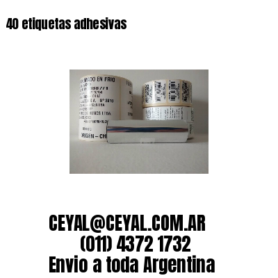 40 etiquetas adhesivas