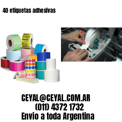 40 etiquetas adhesivas