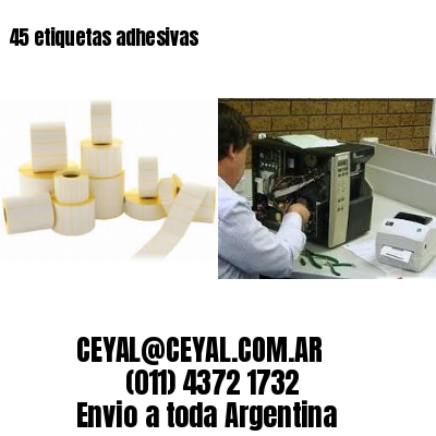 45 etiquetas adhesivas