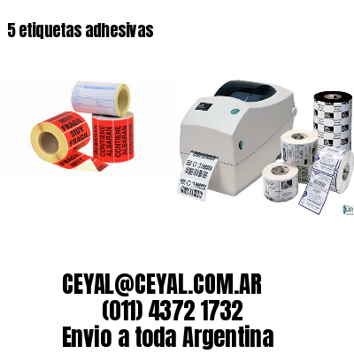 5 etiquetas adhesivas