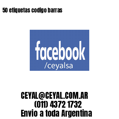 50 etiquetas codigo barras