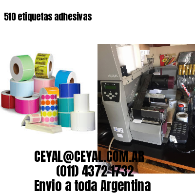 510 etiquetas adhesivas
