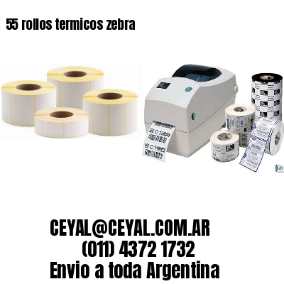 55 rollos termicos zebra