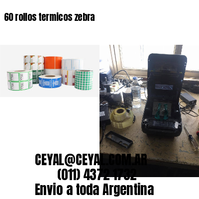 60 rollos termicos zebra
