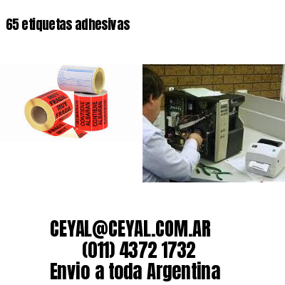 65 etiquetas adhesivas