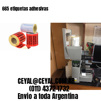 665 etiquetas adhesivas