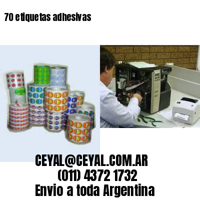 70 etiquetas adhesivas