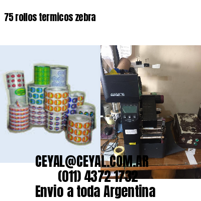 75 rollos termicos zebra