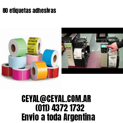 80 etiquetas adhesivas