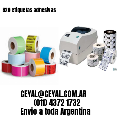 820 etiquetas adhesivas