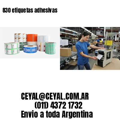 830 etiquetas adhesivas