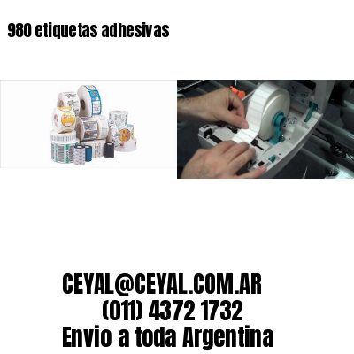 980 etiquetas adhesivas