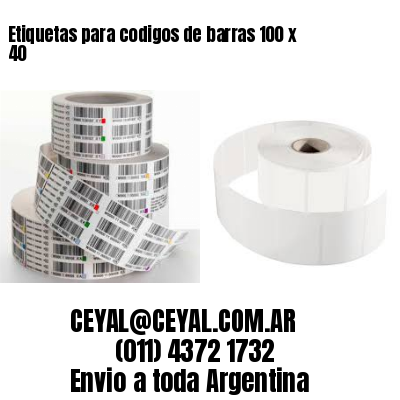 Etiquetas para codigos de barras 100 x 40