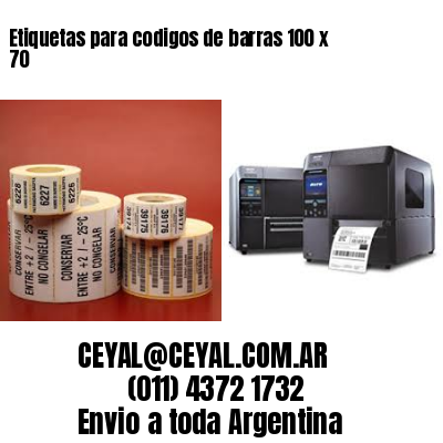 Etiquetas para codigos de barras 100 x 70