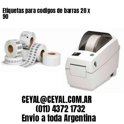 Etiquetas para codigos de barras 20 x 90