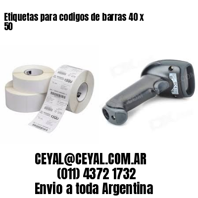Etiquetas para codigos de barras 40 x 50