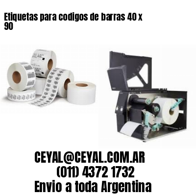 Etiquetas para codigos de barras 40 x 90