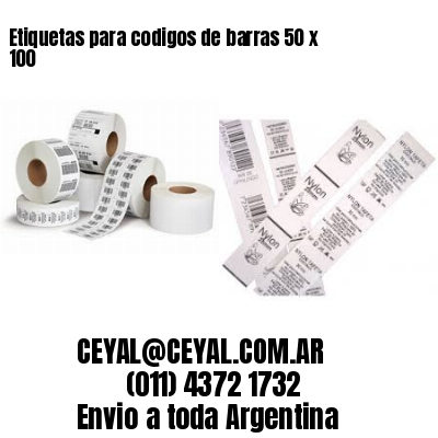 Etiquetas para codigos de barras 50 x 100