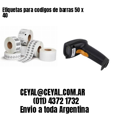 Etiquetas para codigos de barras 50 x 40
