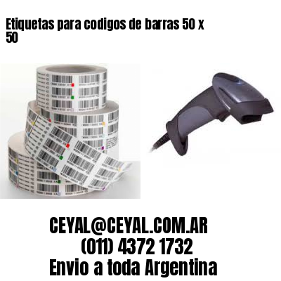 Etiquetas para codigos de barras 50 x 50