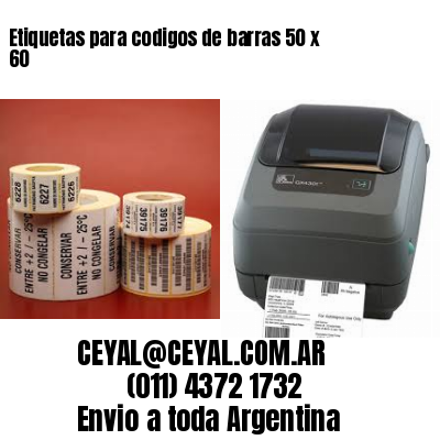Etiquetas para codigos de barras 50 x 60