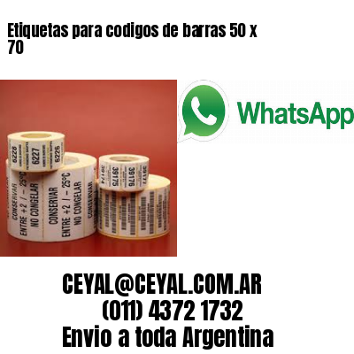 Etiquetas para codigos de barras 50 x 70