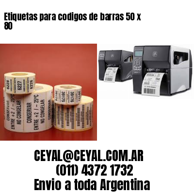 Etiquetas para codigos de barras 50 x 80