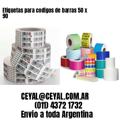 Etiquetas para codigos de barras 50 x 90