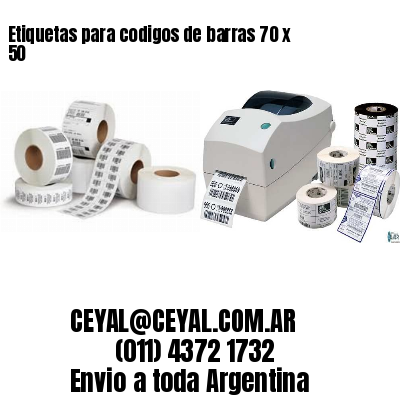 Etiquetas para codigos de barras 70 x 50