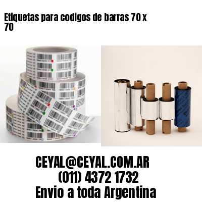 Etiquetas para codigos de barras 70 x 70