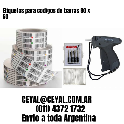 Etiquetas para codigos de barras 80 x 60