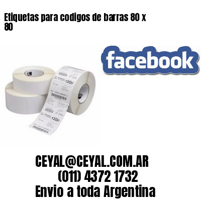 Etiquetas para codigos de barras 80 x 80
