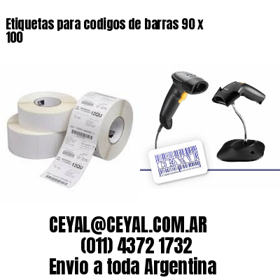 Etiquetas para codigos de barras 90 x 100