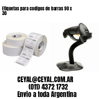 Etiquetas para codigos de barras 90 x 30