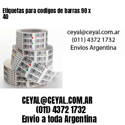 Etiquetas para codigos de barras 90 x 40