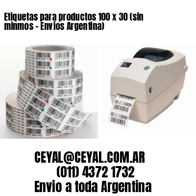 Etiquetas para productos 100 x 30 (sin minmos – Envíos Argentina)