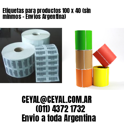 Etiquetas para productos 100 x 40 (sin minmos – Envíos Argentina)