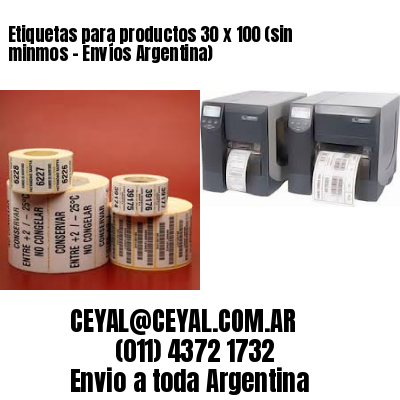 Etiquetas para productos 30 x 100 (sin minmos – Envíos Argentina)